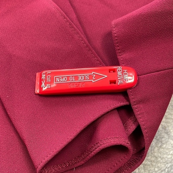 NWT Jenny Packham V Neck Crepe Column Gown Bridesmaid Dress Burgundy Sz 16 - Picture 9 of 11